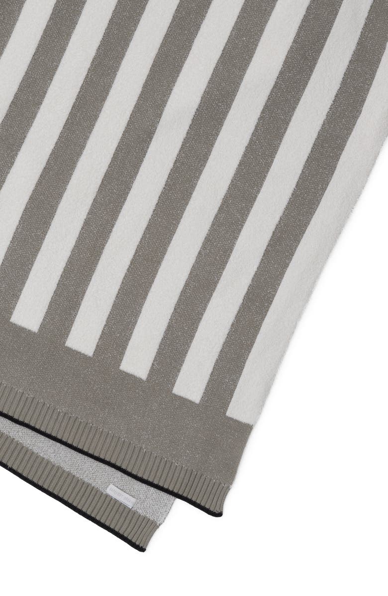 Barefoot Dreams<sup>®</sup> Cozychic<sup>®</sup> Stripe Throw Blanket, Alternate, color, Eucalyptus / Cream