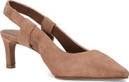 Aquatalia Charm Kitten Heel Waterproof Slingback Pump