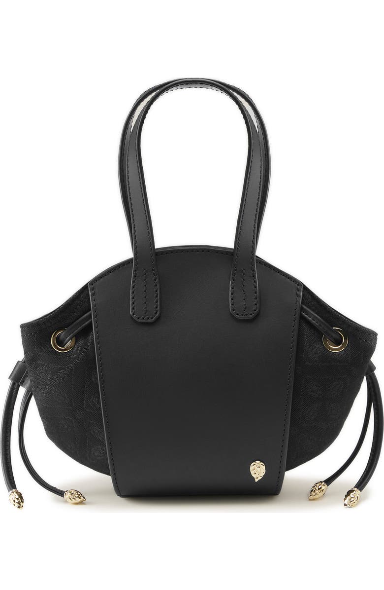 Helen Kaminski Piaf Leather Mini Tote Bag, Main, color, Jacquard Black/ Black