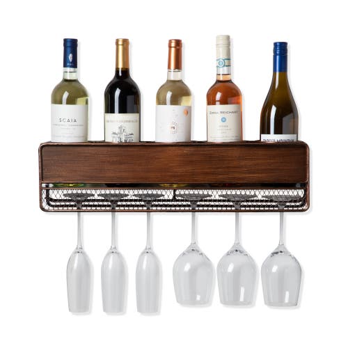 True Rustic Wine Shelf In Brown
