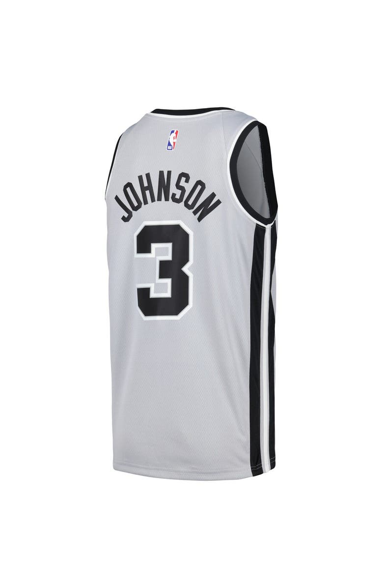 Jordan Brand Men's Nike Keldon Johnson Silver San Antonio Spurs Swingman Player Jersey - Statement Edition, Alternate, color, 