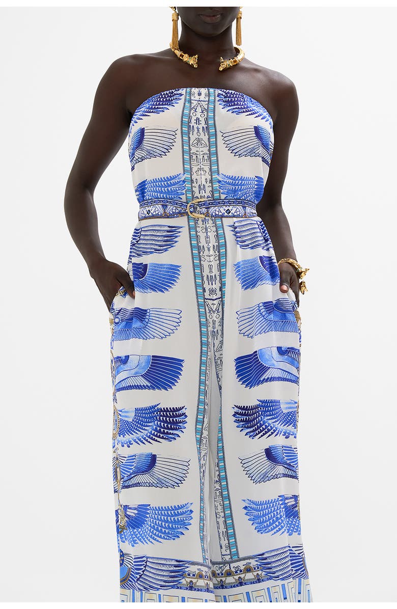 Camilla STRAPLESS JUMPSUIT WITH D RING BELT DANCING WITH DAYLIGHT, Alternate, color, Dancing With Daylight