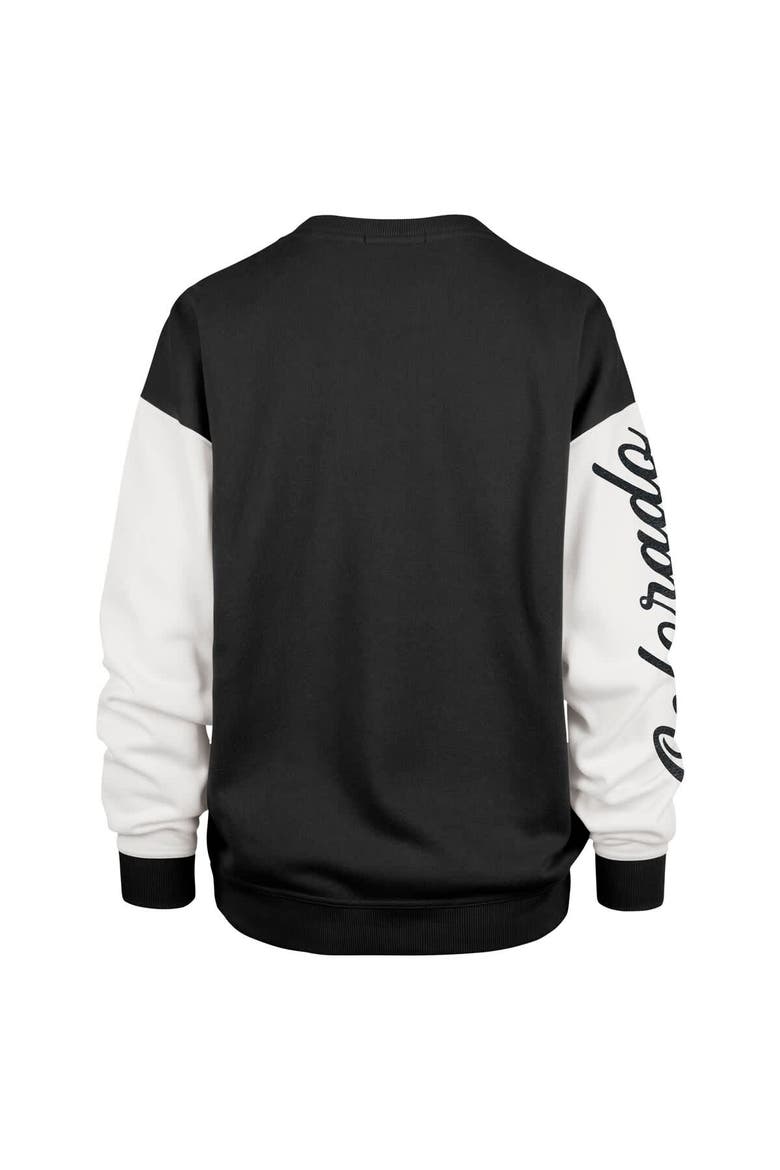 Women's '47  Black Colorado Buffaloes Double Header Rise Andie Pullover Sweatshirt, Alternate, color, Black