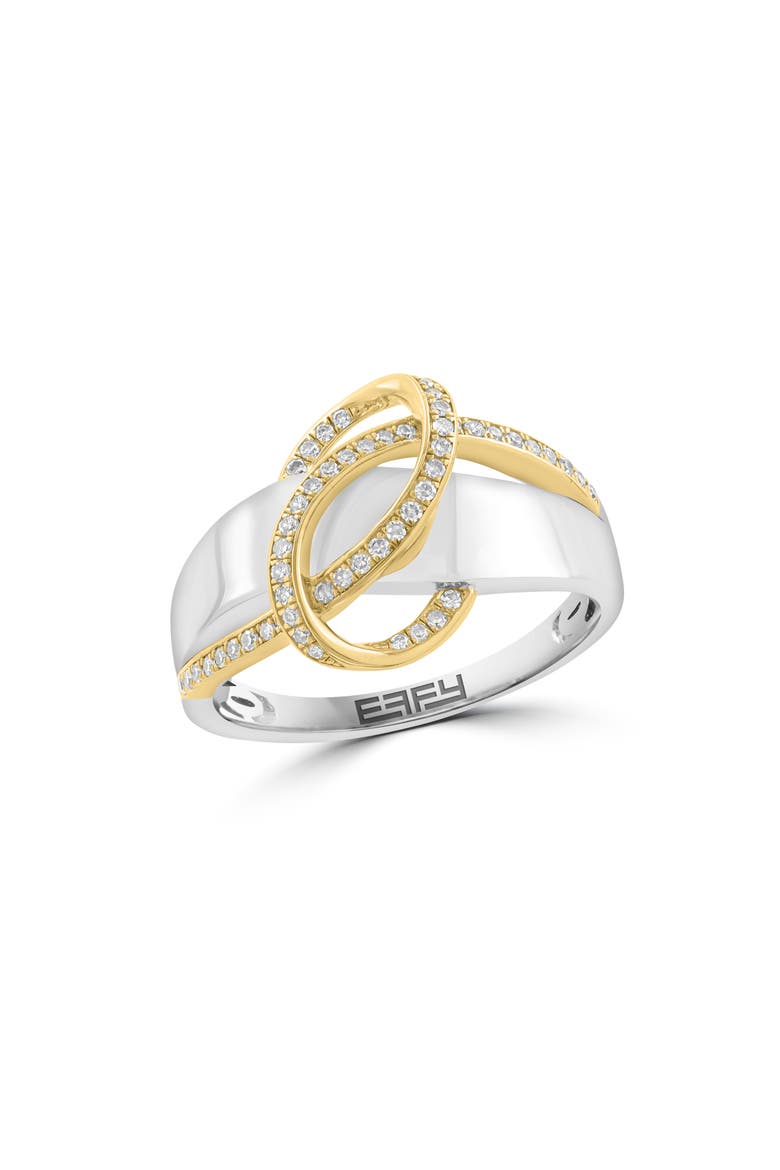 Two-Tone Diamond Ring, Main, color, GOLD