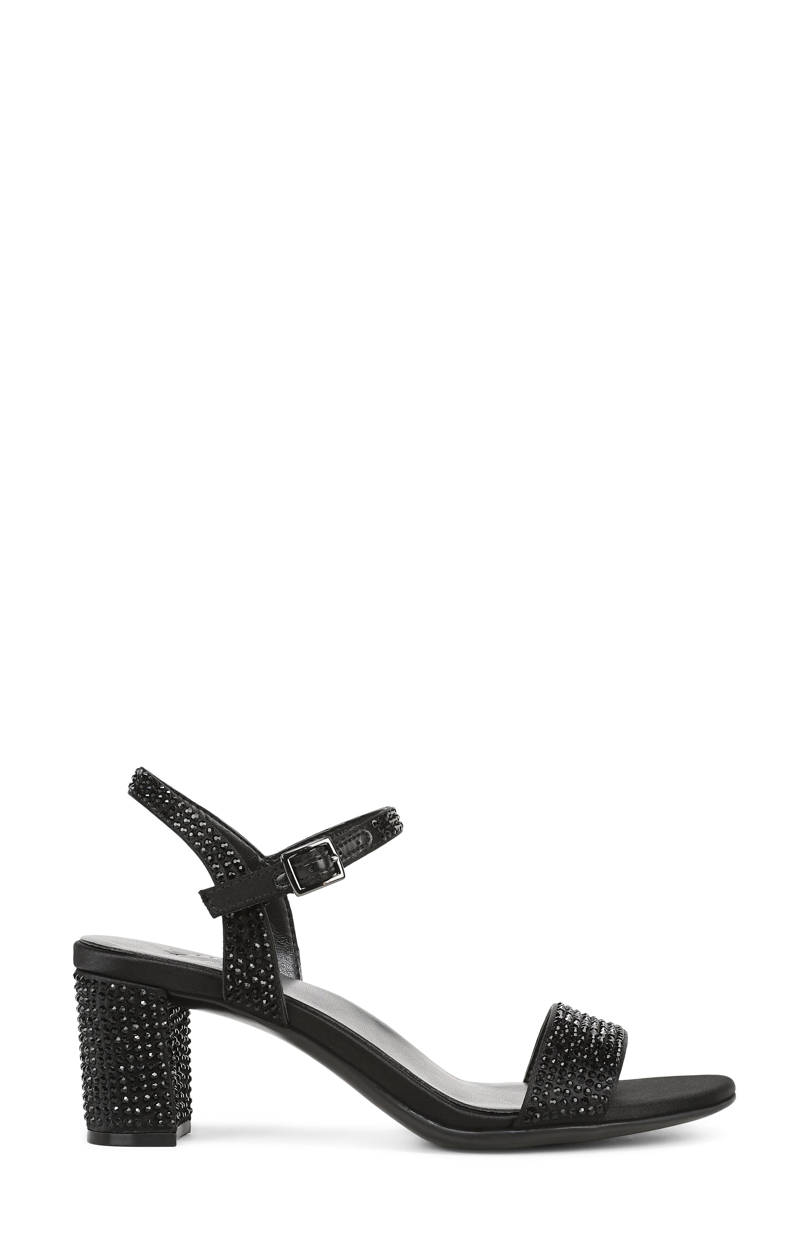 Bristol Block Heel Sandal, Alternate, color, BLACK SATIN