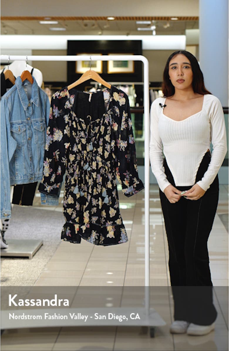 Camella Floral Print Minidress, sales video thumbnail