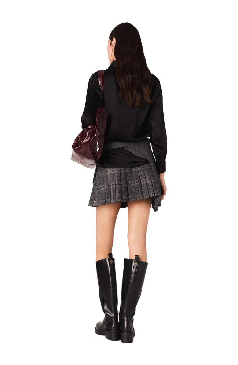 maje Silk shirt, Alternate, color, Black