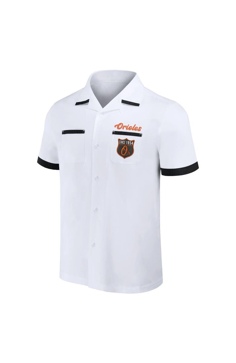 Darius Rucker Collection by Fanatics Men's Darius Rucker Collection by Fanatics  White Baltimore Orioles Bowling Button-Up Shirt, Alternate, color, White