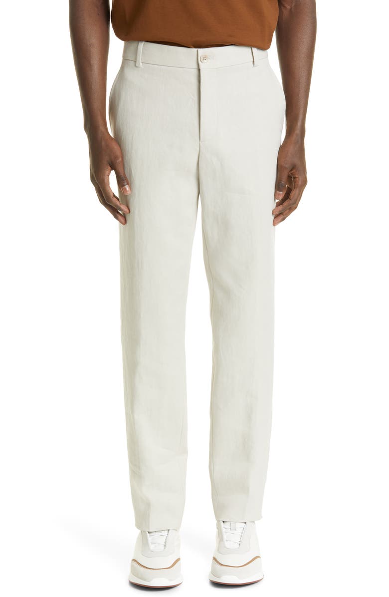 Loro Piana Men's Twisted Lotus Flower Chinos, Main, color,