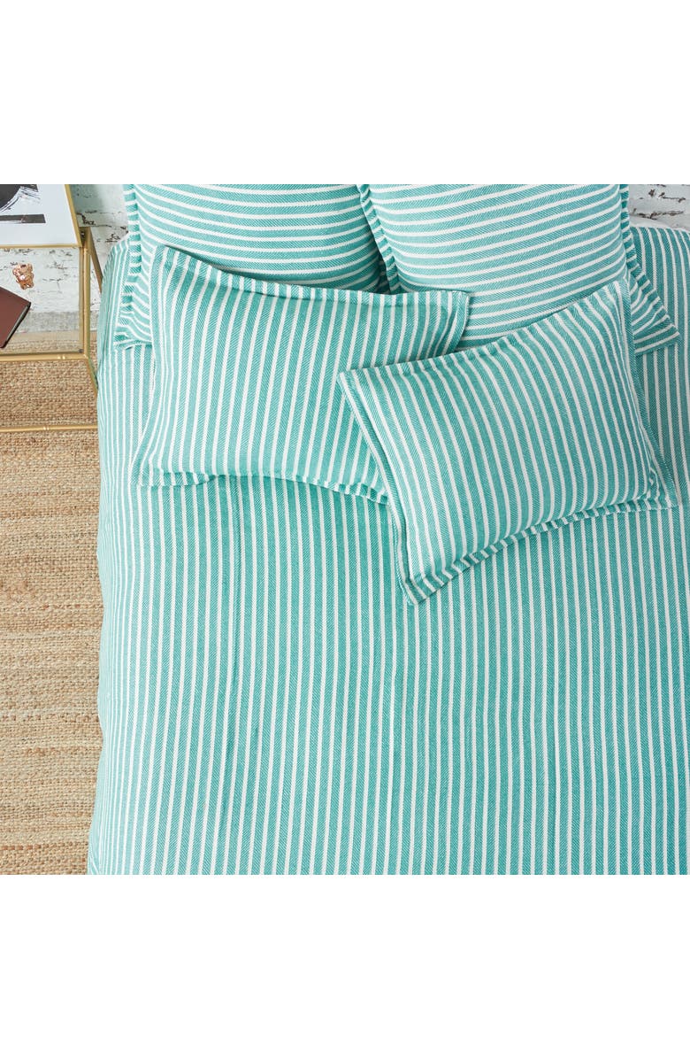 carol & frank Bengal Stripe Blanket, Alternate, color, Green