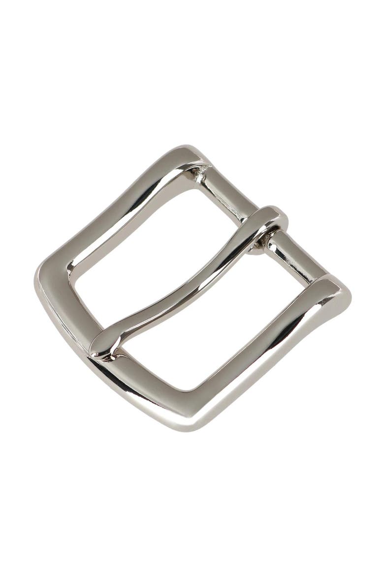 Trafalgar 32mm Solid Brass Polished Silver Single Prong Buckle, Alternate, color, Silver