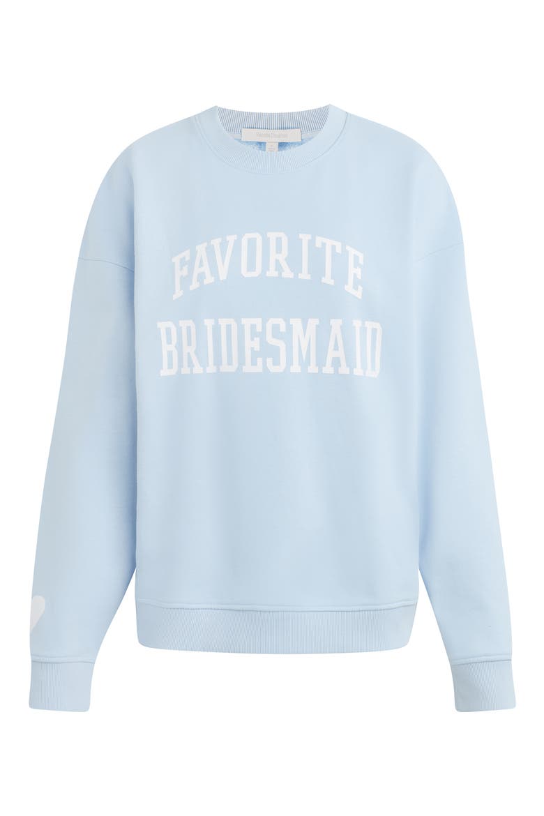 Favorite Bridesmaid Cotton Blend Sweatshirt, Alternate, color, SKY BLUE