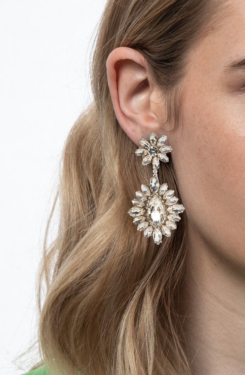 Deepa Gurnani Alianah Crystal Drop Earrings, Alternate, color, 