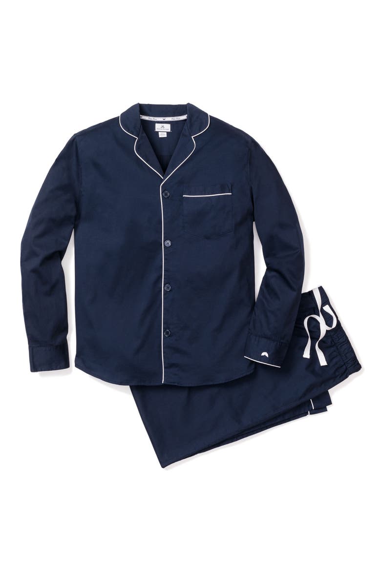 Classic Flannel Pajama Set, Alternate, color, NAVY