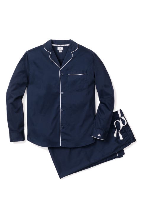 Men's Navy Flannel Pajamas
