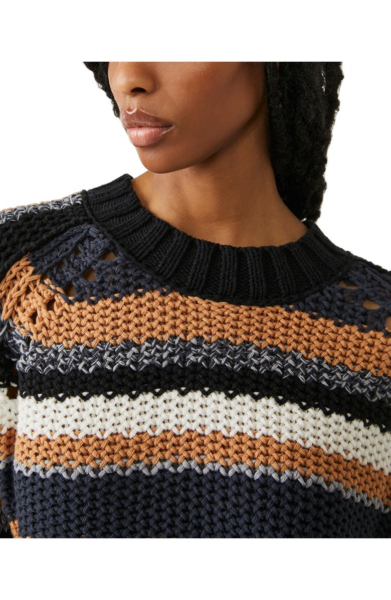 Free People Devon Stripe Crop Sweater, Alternate, color, 