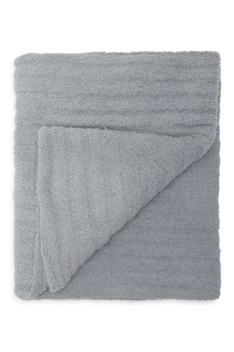 CozyChic® Chunky Rib Throw Blanket, Alternate, color, MOONBEAM