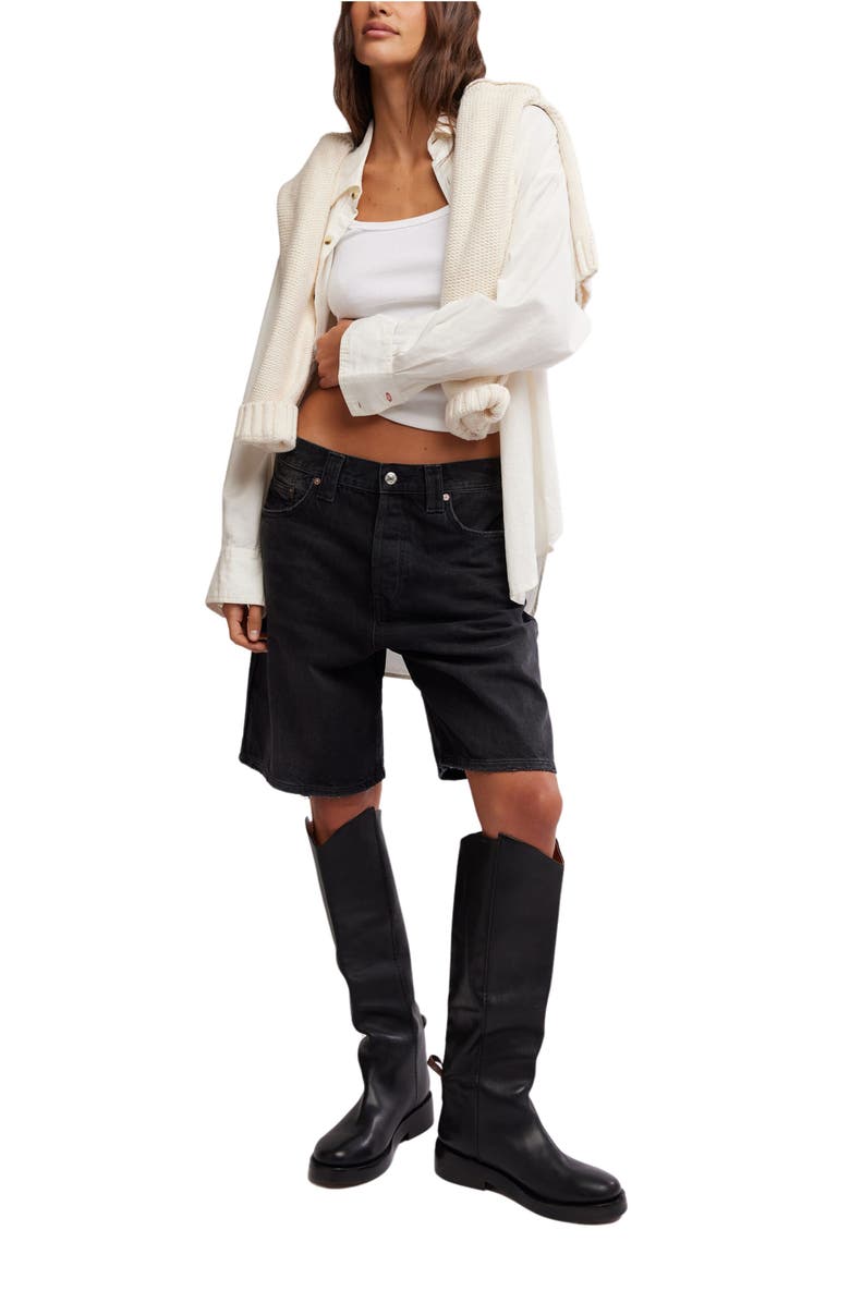 Free People Montana Denim Bermuda Shorts, Alternate, color, Lights Out