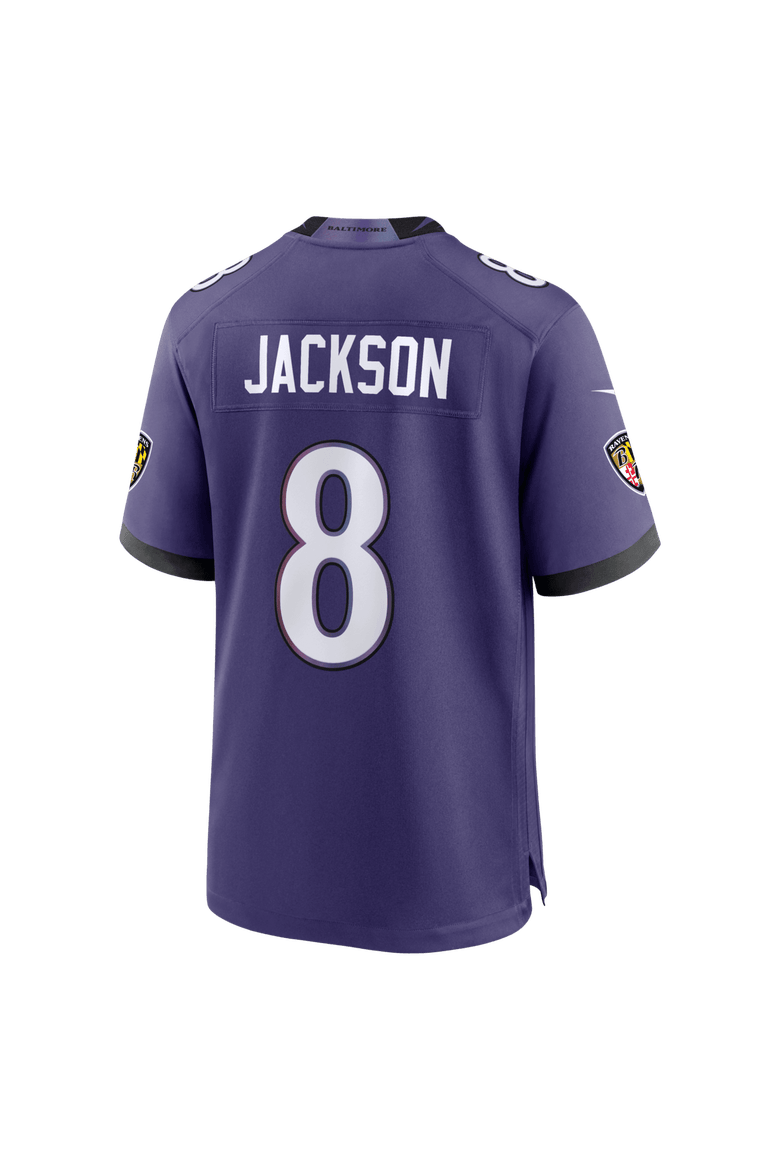 Men's Nike Lamar Jackson Purple Baltimore Ravens Team Game Jersey, Alternate, color, Purple
