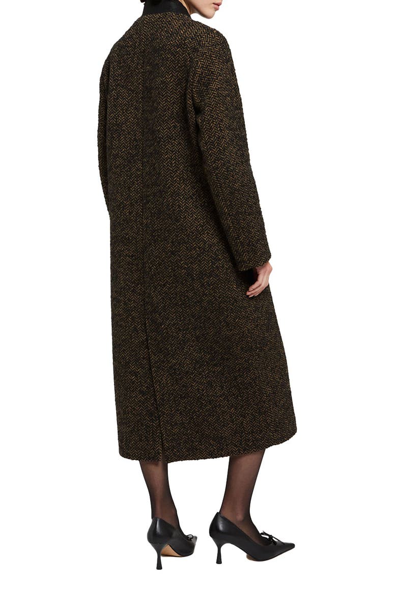 ottod'Ame Tweed Double-Breasted Coat, Alternate, color, Brown