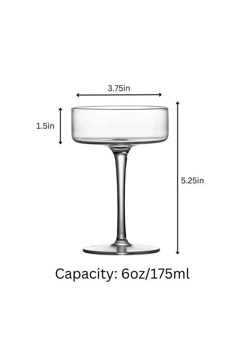 Clear Cocktail Martini Coupe Glass - 6.5oz (Set of 2 or 4) - Set of 12, Alternate, color, Clear