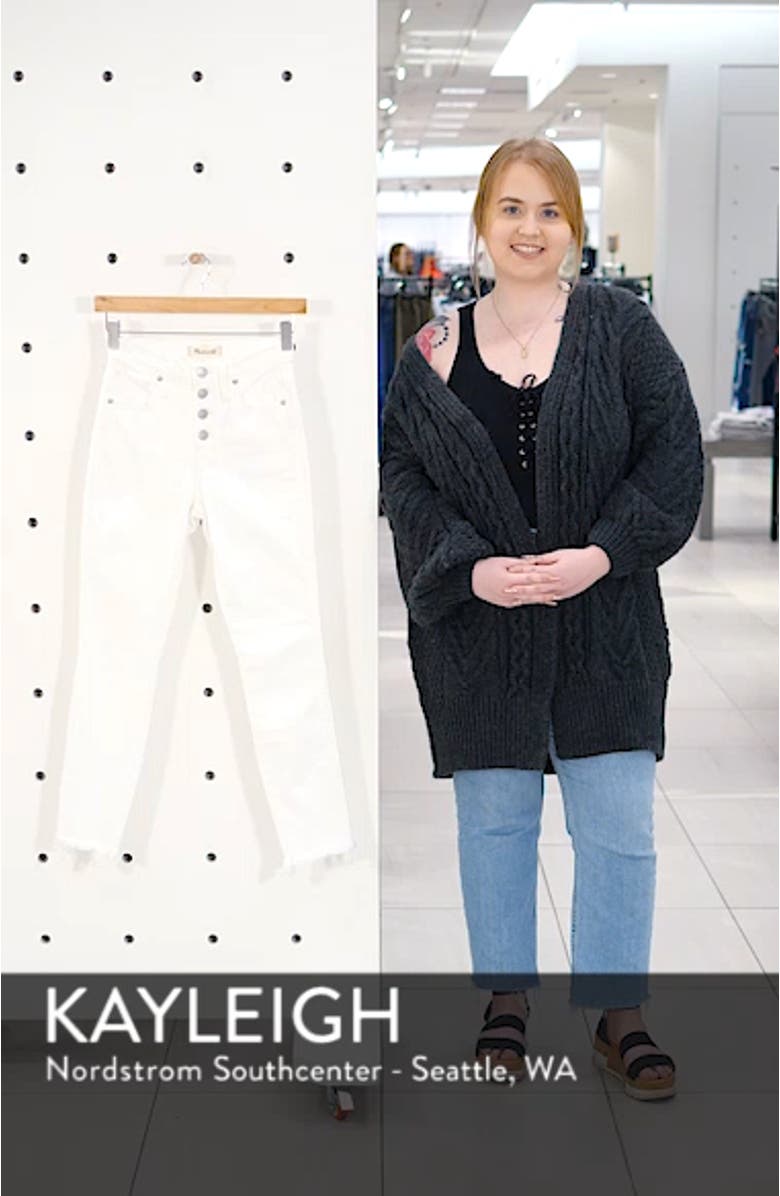 10-Inch Button High Waist Crop Skinny Jeans, sales video thumbnail