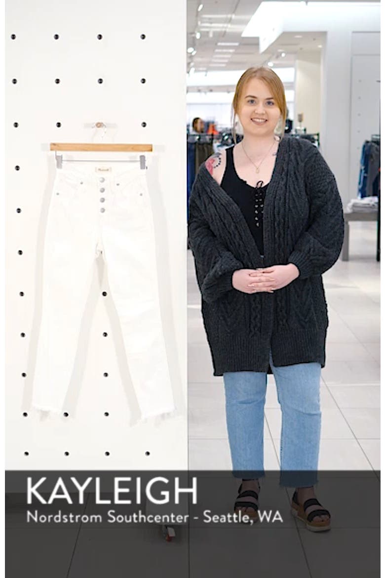 10-Inch Button High Waist Crop Skinny Jeans video