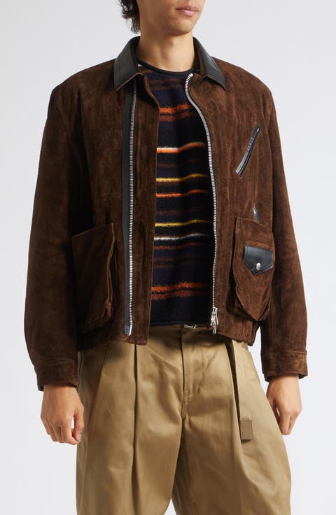 Suede Bomber Jacket