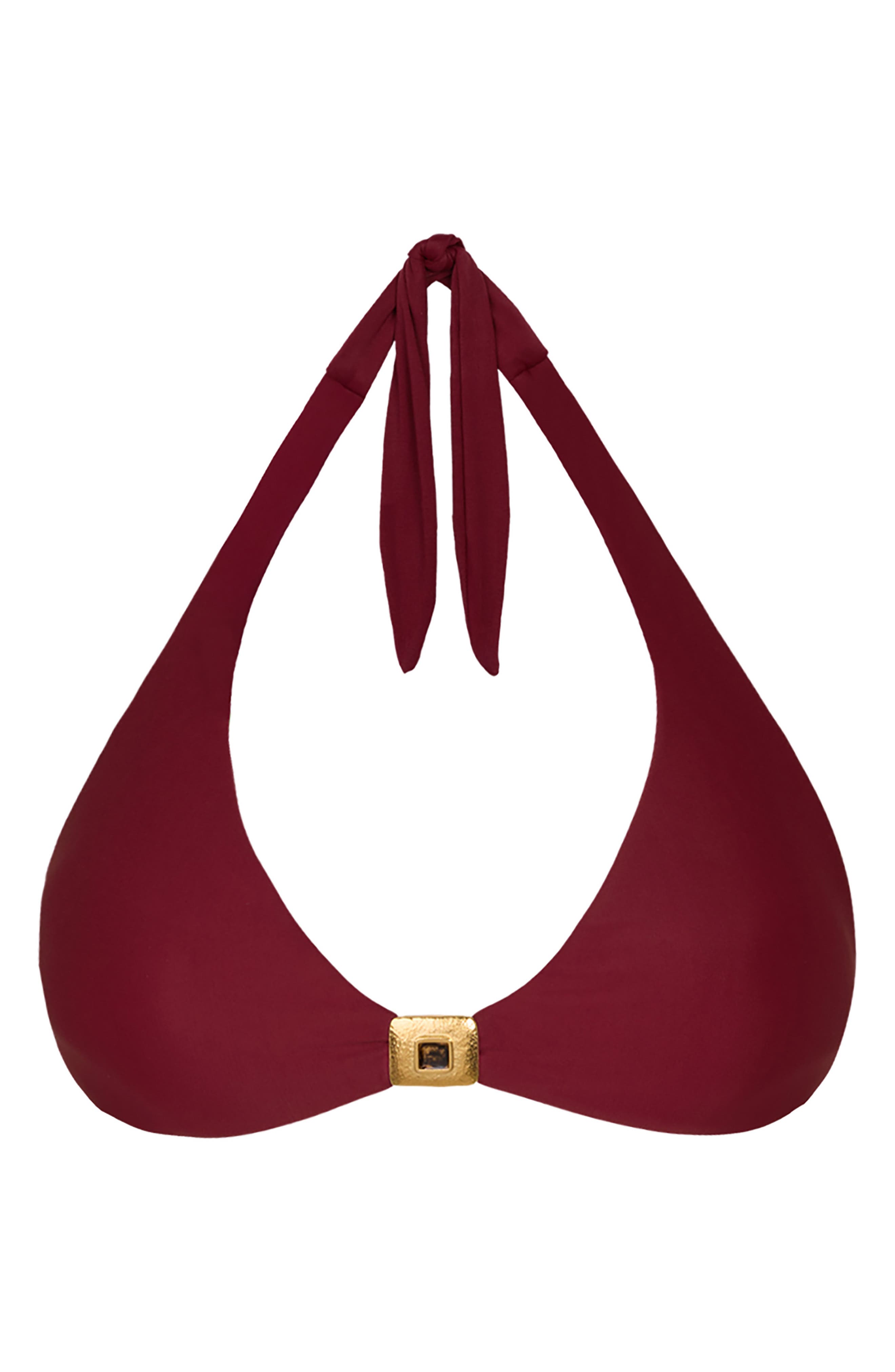 ViX Paula Hermanny Liza Alanna Solid Halter Bikini Top