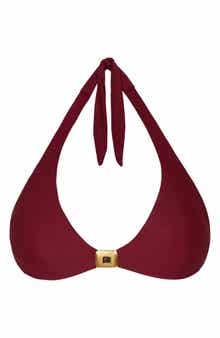 ViX Paula Hermanny Liza Alanna Solid Halter Bikini Top