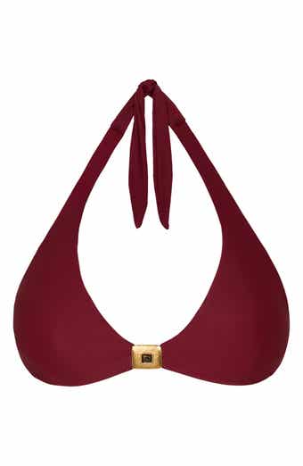 ViX Paula Hermanny Liza Alanna Solid Halter Bikini Top