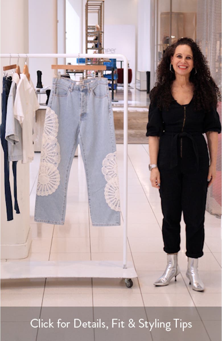 The Crochet Straight Leg Ankle Jeans, sales video thumbnail