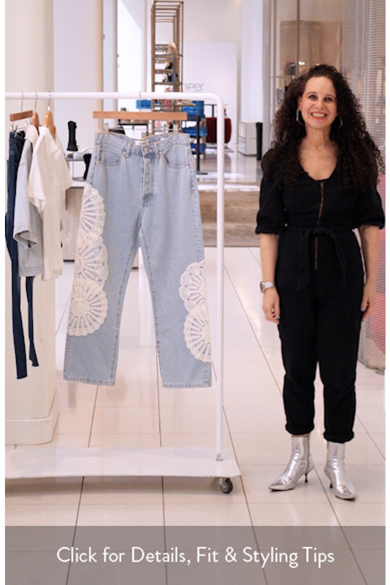 The Crochet Straight Leg Ankle Jeans video