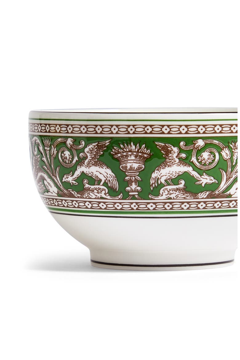 Florentine Bone China Rice Bowl, Alternate, color, VERDE