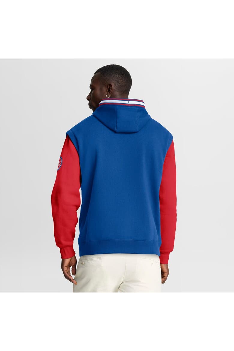 Men's Fanatics  Blue/Red Detroit Pistons Half Court Shot Clock Fastbreak Hoodie, Alternate, color, Blue