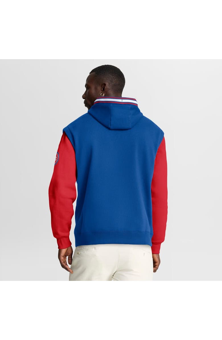 FANATICS Men's Fanatics  Blue/Red Detroit Pistons Half Court Shot Clock Fastbreak Hoodie, Alternate, color, Blue