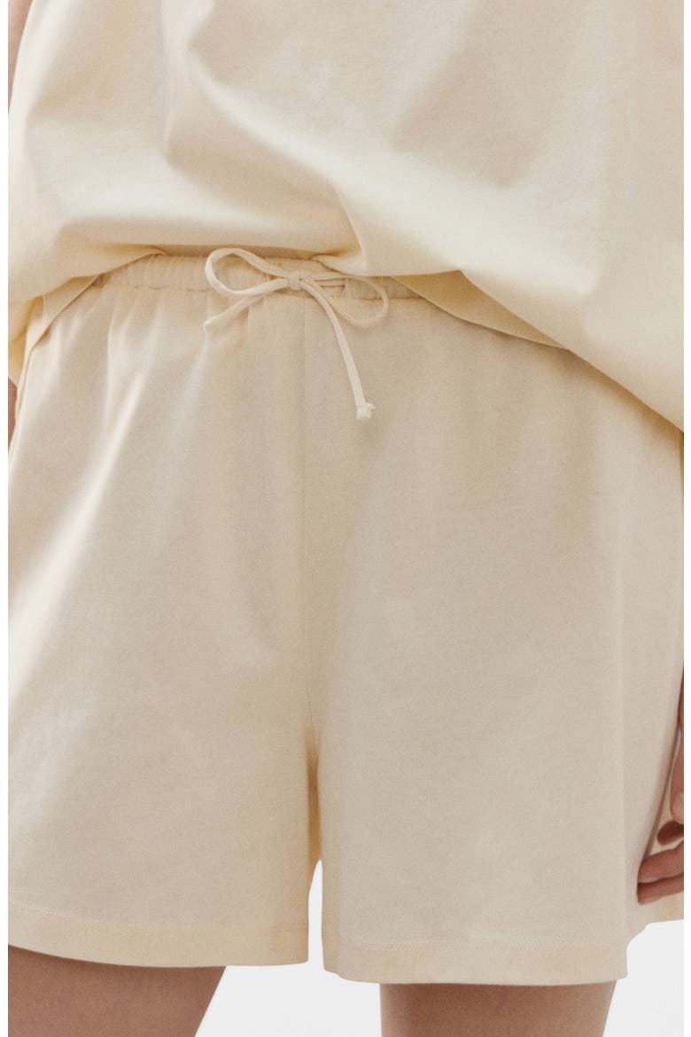 Cotton Pajama Shorts, Alternate, color, PASTEL YELLOW