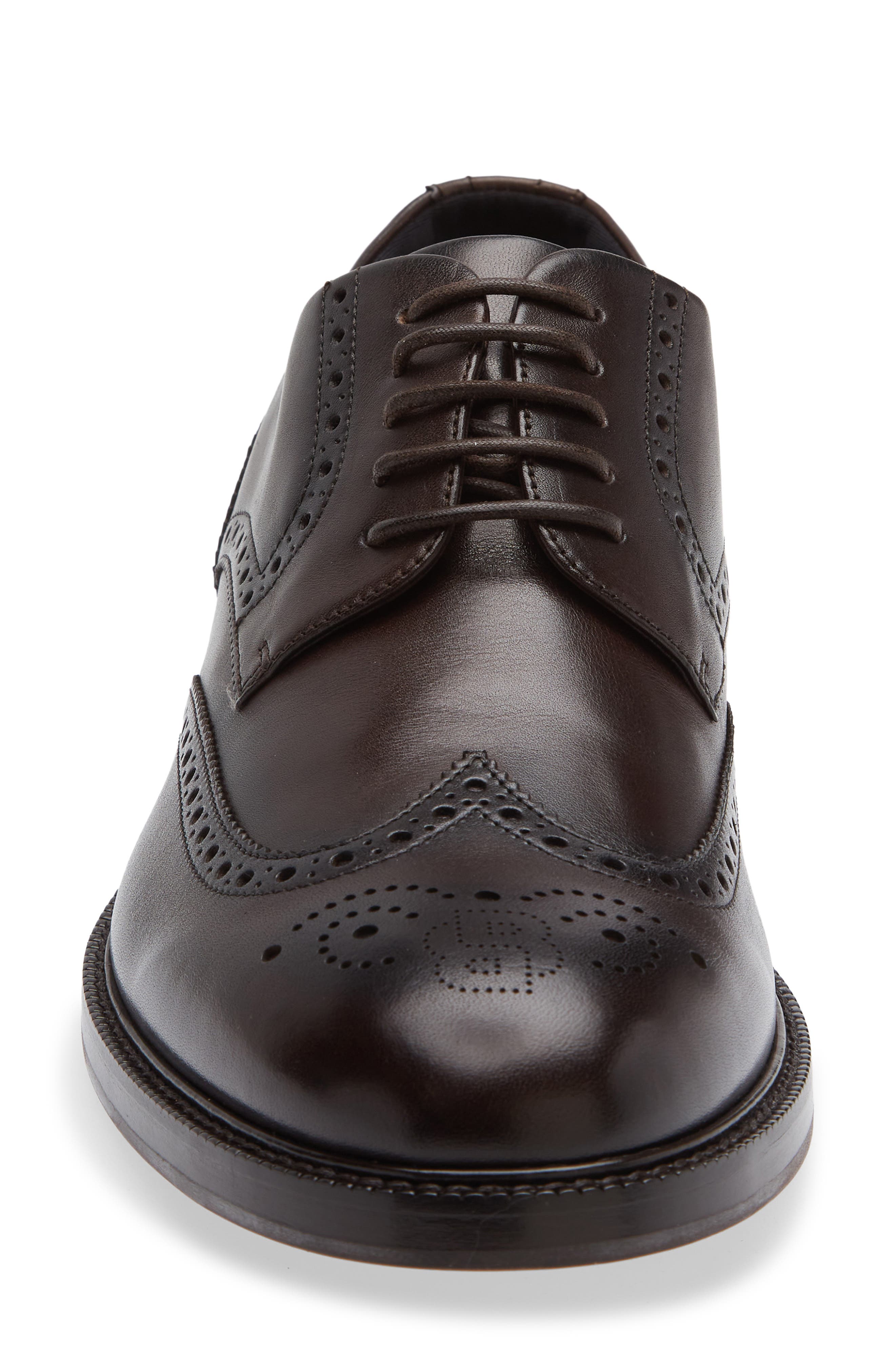 BOSS Dressletic Wingtip Derby, Alternate, color, Dark Brown