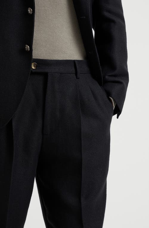 Brunello Cucinelli Tapered-leg Trousers In Black