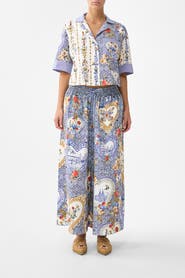 Camilla Cropped Camp Collar Blouse