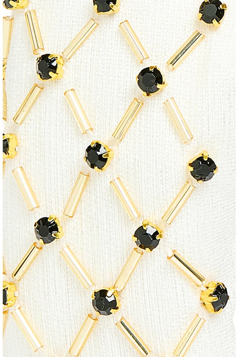 Knotted Lattice Headband, Alternate, color, IVORY GOLD