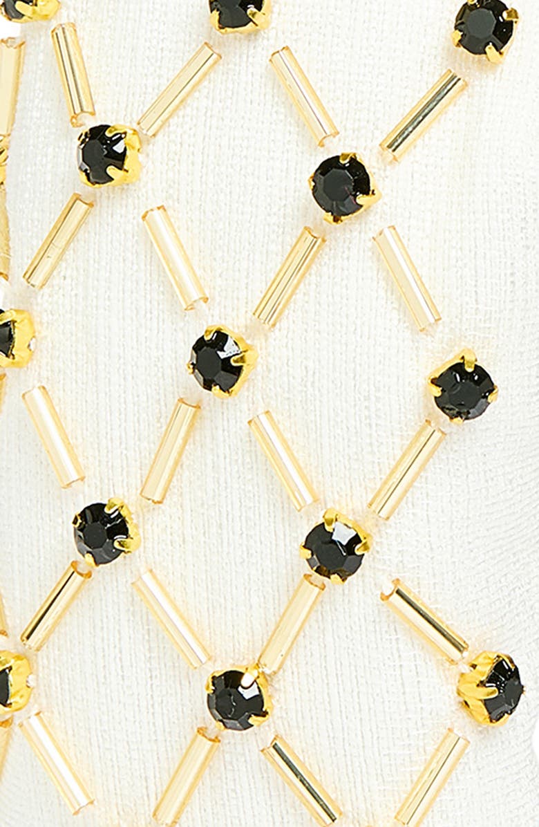 Lele Sadoughi Knotted Lattice Headband, Alternate, color, Ivory Gold
