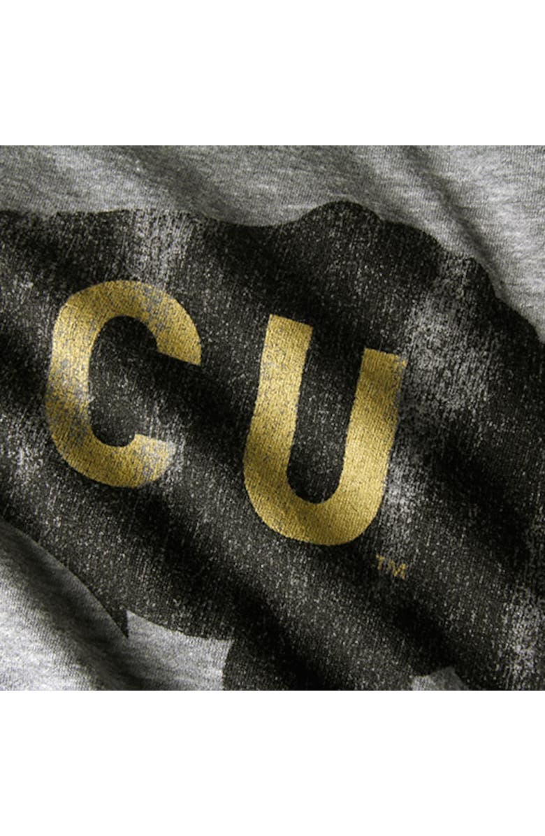 Retro Brand Men's Original Retro Brand Heathered Gray Colorado Buffaloes Go Buffs Vintage Tri-Blend T-Shirt, Alternate, color, 