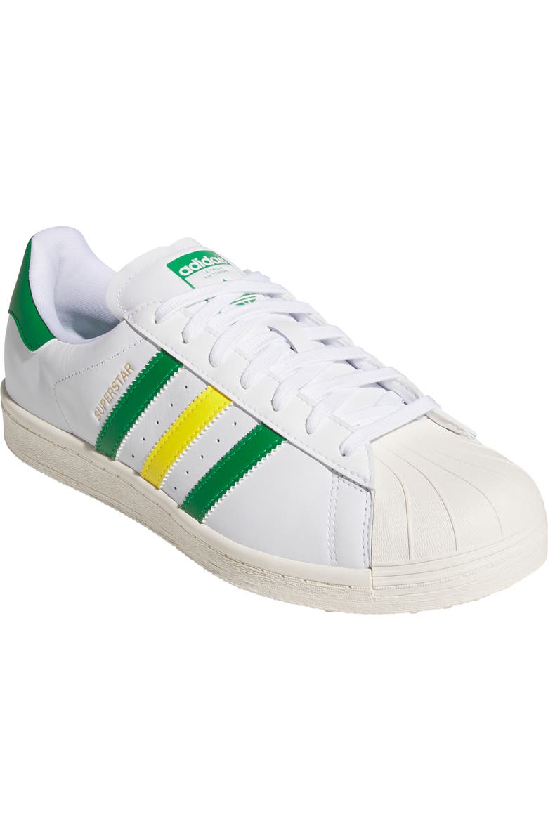 adidas Superstar Spikeless Golf Sneaker, Main, color, White/ Green/ Yellow