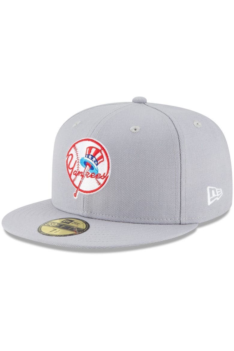 Men's New Era Gray New York Yankees Cooperstown Collection Wool 59FIFTY Fitted Hat, Alternate, color, Gray