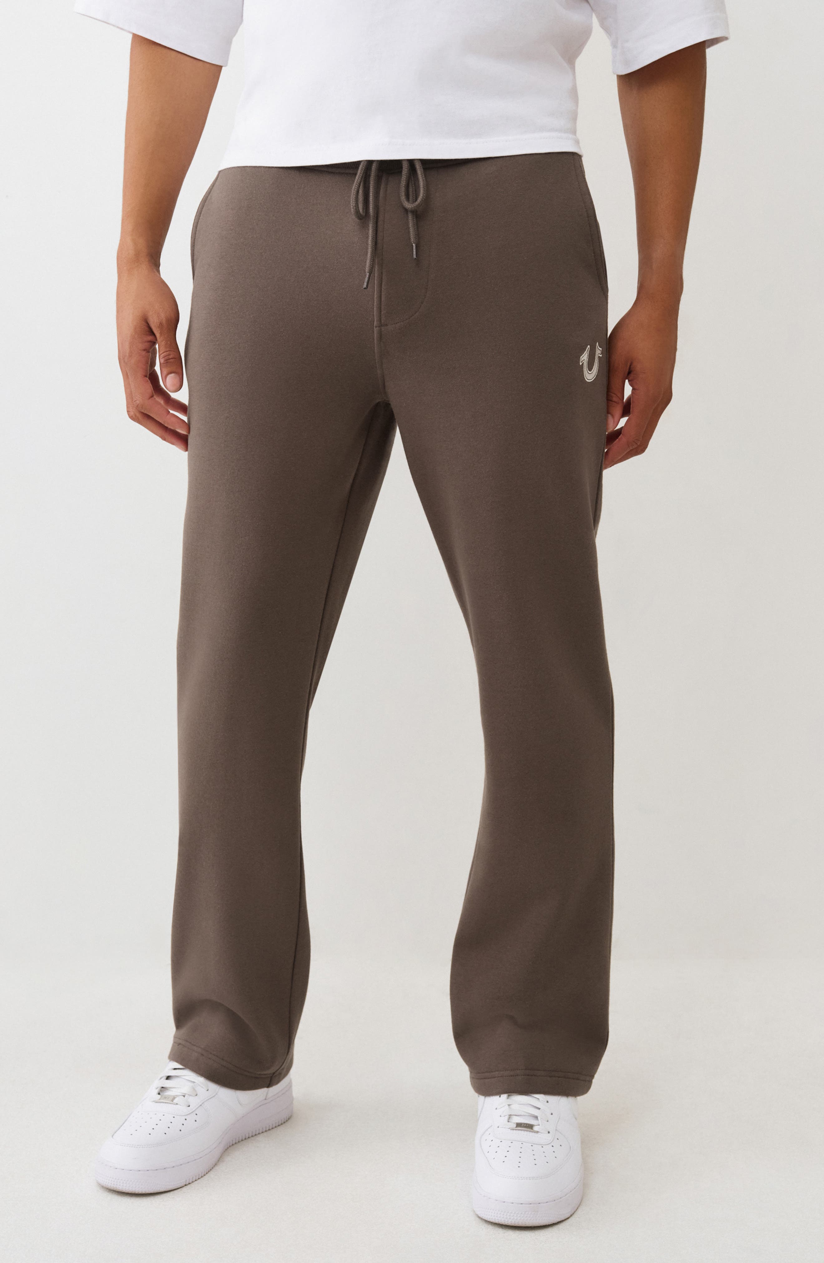 True Religion Logo Embroidered Straight Leg Pants