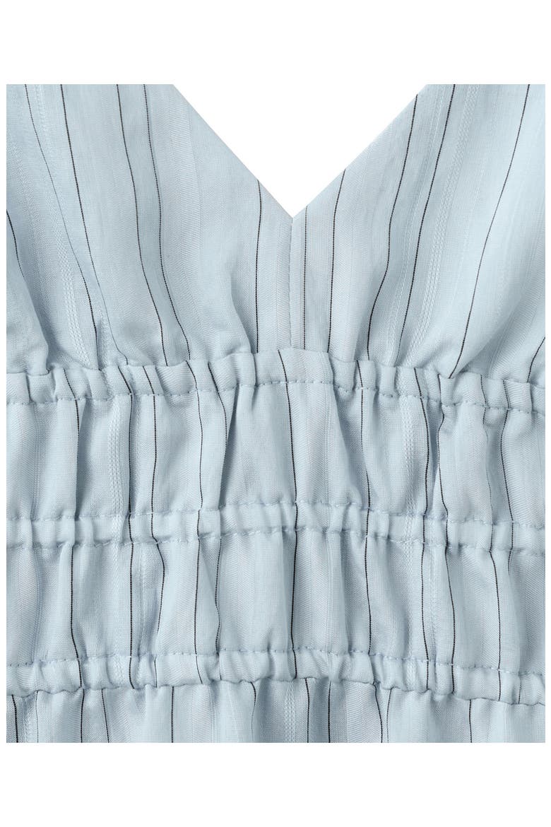 Striped Gathered Dress, Alternate, color, SKY BLUE