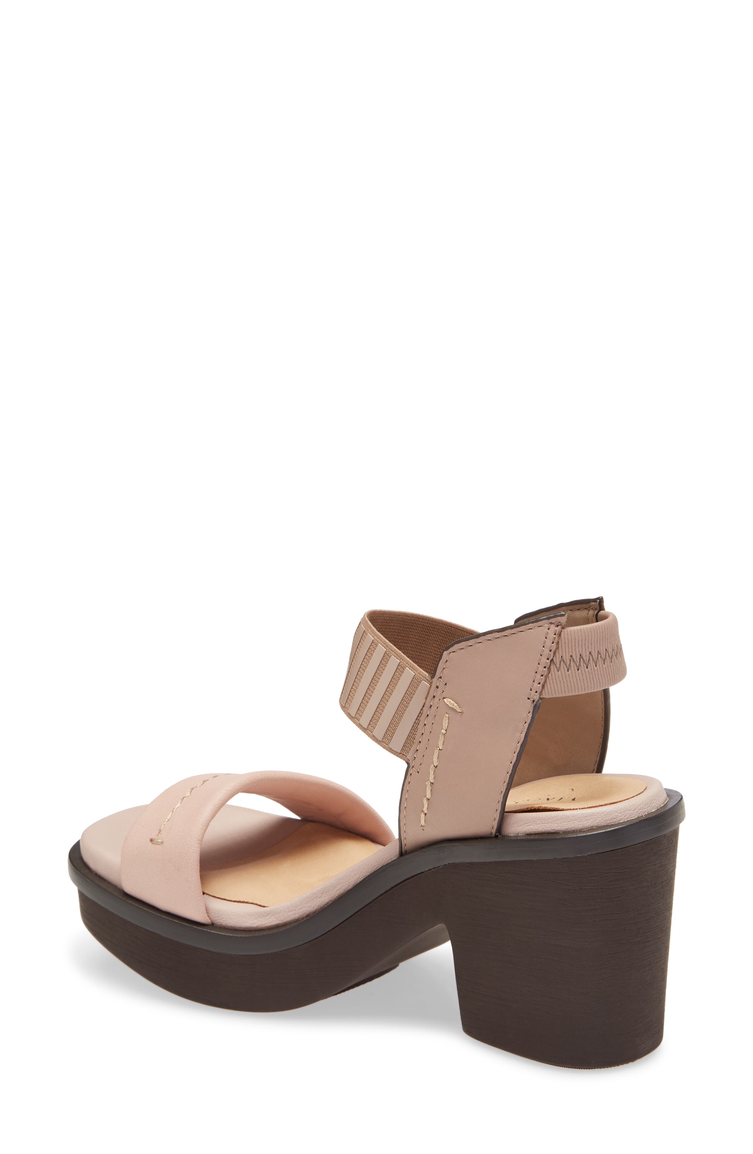 Basalt Platform Sandal, Alternate, color, PINK LEATHER