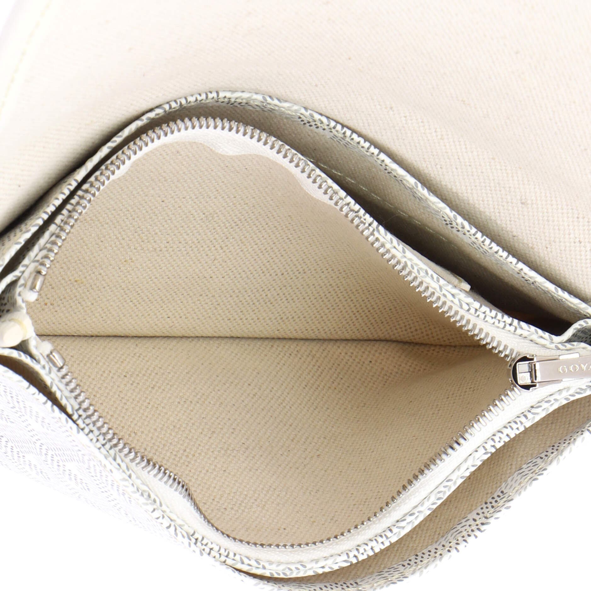 Plumet Clutch Wallet Coated Canvas, Alternate, color, White