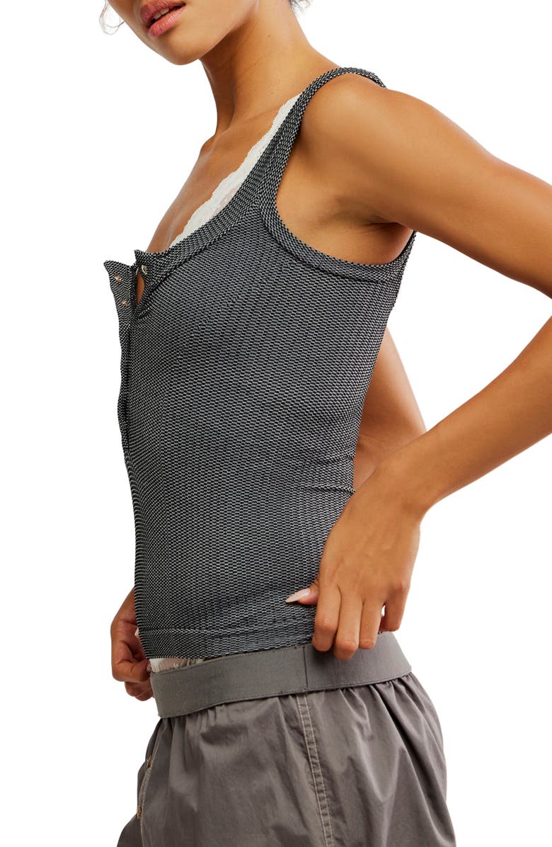 Free People Clean Slate Tank Top, Alternate, color, Black